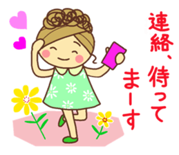 sticker of a young girl sticker #12672296