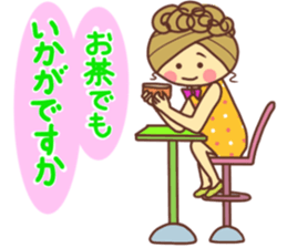 sticker of a young girl sticker #12672302