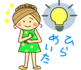 sticker of a young girl sticker #12672305