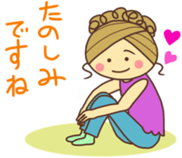 sticker of a young girl sticker #12672308