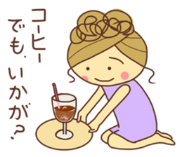 sticker of a young girl sticker #12672311