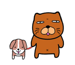 Dog large teacher & beagle dog sticker #12673566