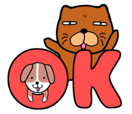 Dog large teacher & beagle dog sticker #12673567