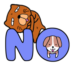 Dog large teacher & beagle dog sticker #12673568