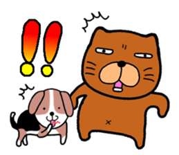 Dog large teacher & beagle dog sticker #12673569