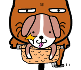 Dog large teacher & beagle dog sticker #12673598