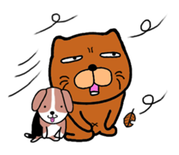 Dog large teacher & beagle dog sticker #12673599