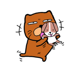 Dog large teacher & beagle dog sticker #12673600