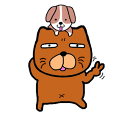 Dog large teacher & beagle dog sticker #12673604