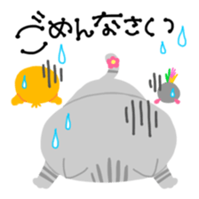 Amechan the Cat with Captain Duck sticker #12675159