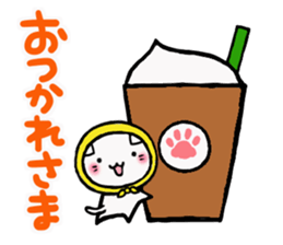 The cat which was covered with a bandana sticker #12675753