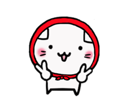 The cat which was covered with a bandana sticker #12675754