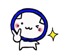 The cat which was covered with a bandana sticker #12675755