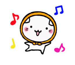 The cat which was covered with a bandana sticker #12675760