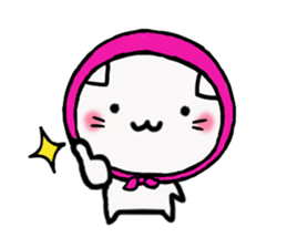 The cat which was covered with a bandana sticker #12675761