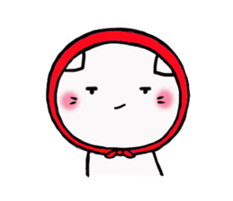 The cat which was covered with a bandana sticker #12675763