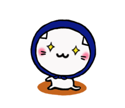 The cat which was covered with a bandana sticker #12675764