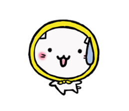 The cat which was covered with a bandana sticker #12675767