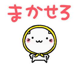 The cat which was covered with a bandana sticker #12675772