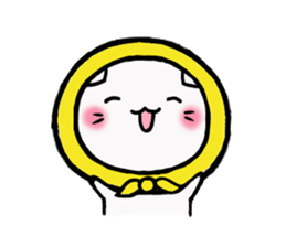 The cat which was covered with a bandana sticker #12675773