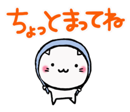 The cat which was covered with a bandana sticker #12675778