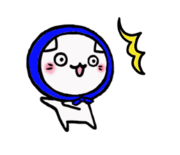 The cat which was covered with a bandana sticker #12675779