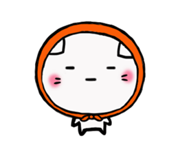 The cat which was covered with a bandana sticker #12675780