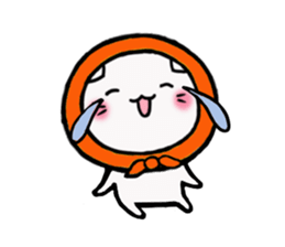 The cat which was covered with a bandana sticker #12675781