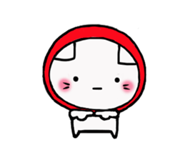 The cat which was covered with a bandana sticker #12675782