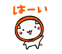 The cat which was covered with a bandana sticker #12675784