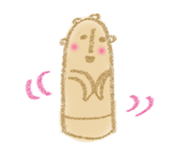 warmly haniwa (clay figure) sticker #12676006