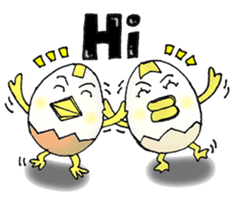 Boiled egg,duck egg and chicken egg sticker #12676454