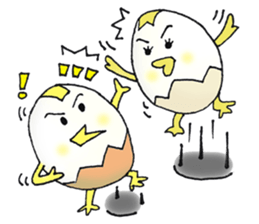 Boiled egg,duck egg and chicken egg sticker #12676456