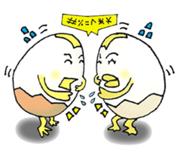 Boiled egg,duck egg and chicken egg sticker #12676457