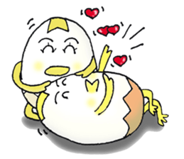 Boiled egg,duck egg and chicken egg sticker #12676459
