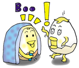 Boiled egg,duck egg and chicken egg sticker #12676460