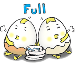 Boiled egg,duck egg and chicken egg sticker #12676461