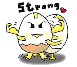 Boiled egg,duck egg and chicken egg sticker #12676462
