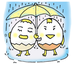 Boiled egg,duck egg and chicken egg sticker #12676463