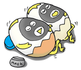 Boiled egg,duck egg and chicken egg sticker #12676465