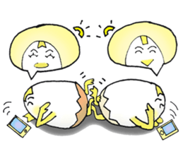 Boiled egg,duck egg and chicken egg sticker #12676466