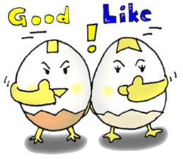 Boiled egg,duck egg and chicken egg sticker #12676468