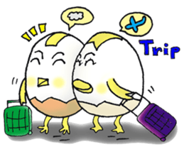 Boiled egg,duck egg and chicken egg sticker #12676471