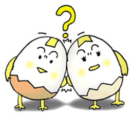 Boiled egg,duck egg and chicken egg sticker #12676473