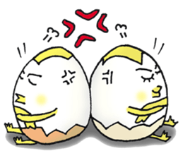 Boiled egg,duck egg and chicken egg sticker #12676475