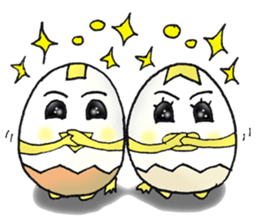 Boiled egg,duck egg and chicken egg sticker #12676476