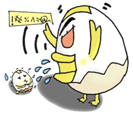 Boiled egg,duck egg and chicken egg sticker #12676477