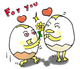 Boiled egg,duck egg and chicken egg sticker #12676478