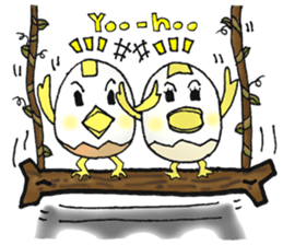 Boiled egg,duck egg and chicken egg sticker #12676479