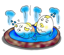 Boiled egg,duck egg and chicken egg sticker #12676480